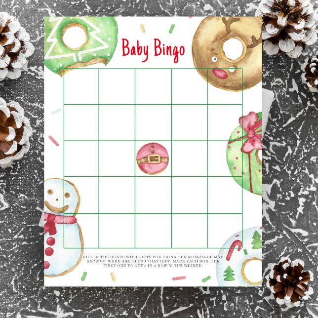 Weihnachten Donuts Cookies Baby Bingo Spiel (Von Creator hochgeladen)