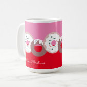 Weihnachten Donuts Sprinkles Bäckerei Frohe Weihna Kaffeetasse (Vorderseite Links)