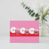 Weihnachten Donuts Sprinkles Bäckerei Frohe Weihna Postkarte (Stehend Vorderseite)