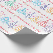 Weihnachten Doodle Moderner Minimaler Spaß Festlic Geschenkpapier (Ecke)