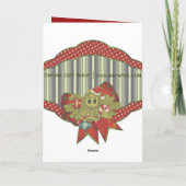 Weihnachten-Drache Feiertagskarte (Rückseite)