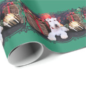 Weihnachten - Draht-Foxterrier - Dexter Geschenkpapier (Rolleneckpunkt)