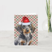 Weihnachten Drahthaarterrier Dackel und Urlaub Kar (Vorderseite)