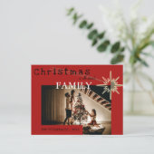 Weihnachten dreht sich alles um Familie Einladungspostkarte (Stehend Vorderseite)