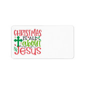 Weihnachten dreht sich alles um Jesus ist der Grun Adressaufkleber (Vorne)