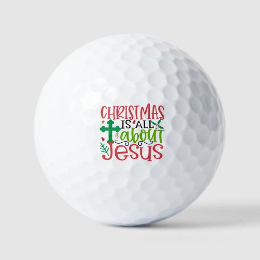 Weihnachten dreht sich alles um Jesus ist der Grun Golfball (Vorderseite)