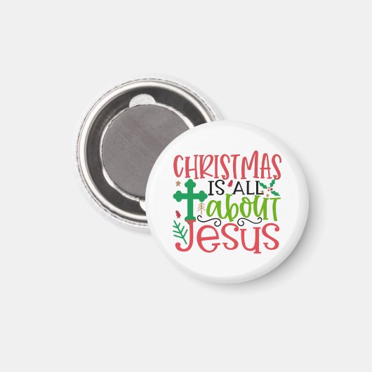 Weihnachten dreht sich alles um Jesus ist der Grun Magnet (Vorderseite/Rückseite)