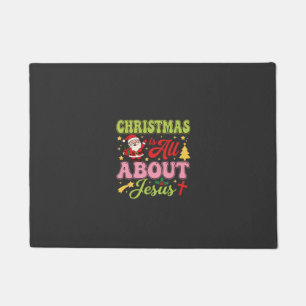 Weihnachten dreht sich um Jesus Retro Fußmatte