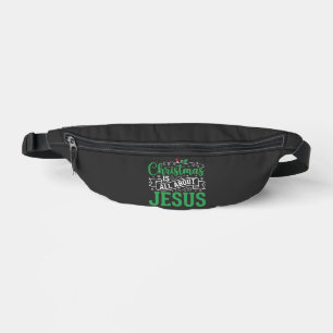 Weihnachten dreht sich um Jesus-Typografie Bauchtasche