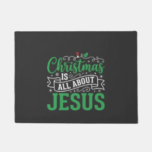 Weihnachten dreht sich um Jesus-Typografie Fußmatte
