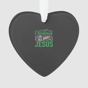 Weihnachten dreht sich um Jesus-Typografie Ornament