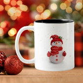 Weihnachten Drei Dimensionen Sowman Zweifarbige Tasse