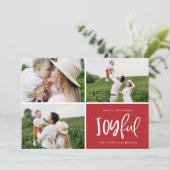 Weihnachten drei Foto moderne Typografie fröhlich (Stehend Vorderseite)