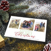 Weihnachten Drei Foto Roter Schneeflocken