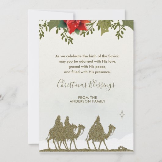 Weihnachten Drei Könige Poinsettia (Vorderseite)