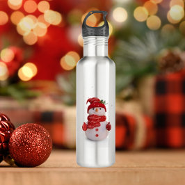Weihnachten Dreidimensionaler Schneemann Edelstahlflasche