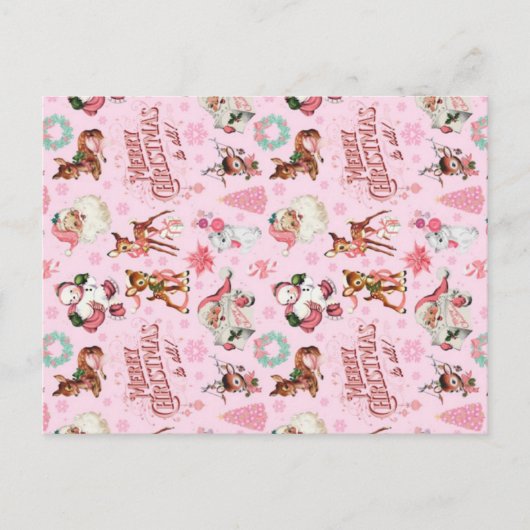 Weihnachten - druckbare digitale Designs Postkarte (Vorderseite)