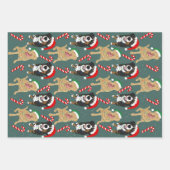 Weihnachten Dudley Labrador und Bernese Mountain D Geschenkpapier Set (Vorderseite)