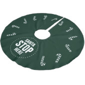 Weihnachten dunkelgrüner Zuckerrohr Santa Stopp Hi Polyester Weihnachtsbaumdecke (Schrägansicht)