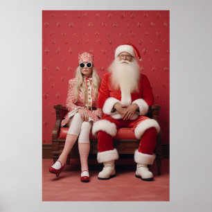 Weihnachten Duo: Weihnachtsmann und Frau Claus Poster