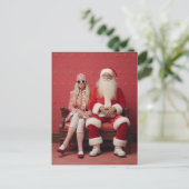 Weihnachten Duo: Weihnachtsmann und Frau Claus Postkarte (Stehend Vorderseite)