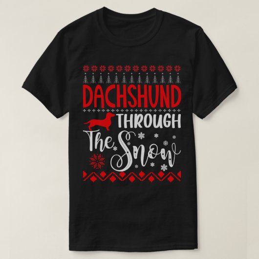 Weihnachten durch den Schnee T-Shirt (Design vorne)