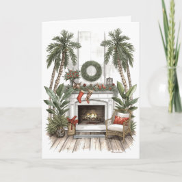 Weihnachten durch die Palmen Karte