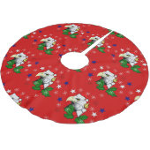 Weihnachten Eagle Polyester Weihnachtsbaumdecke (Schrägansicht)