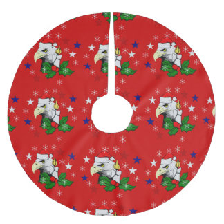Weihnachten Eagle Polyester Weihnachtsbaumdecke