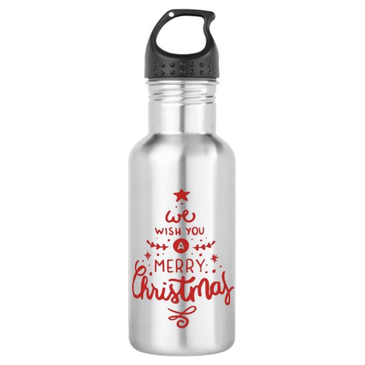 Weihnachten Edelstahlflasche (Vorderseite)