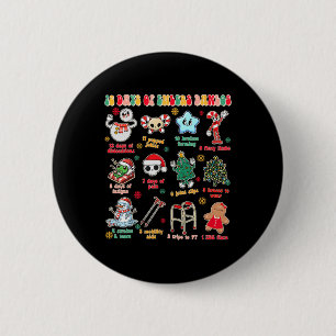 Weihnachten Eds Chronische Krankheit Xmas 12 Tage Button