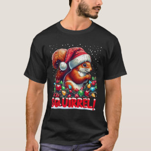Weihnachten EICHHÖRNCHEN Zuckerstange Santa Hut Fa T-Shirt