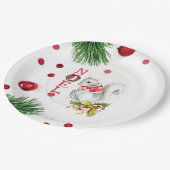 Weihnachten Eichhörnchenpapierplatte Pappteller (Schrägansicht)