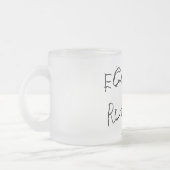 Weihnachten "Eierpunsch ordnet" - mattierte Mattglastasse (Links)