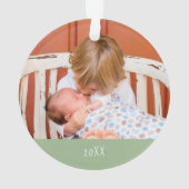 Weihnachten ein Foto gesegnet zu sein Ornament (Rückseite)