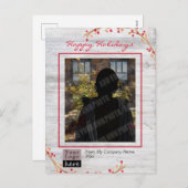 Weihnachten ein Foto Rustikales Firmenlogo (Vorne/Hinten)