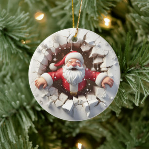 Weihnachten - ein fröhlicher Durchbruch Keramik Ornament