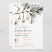 Weihnachten ein lustiges kleines Baby Duschglas Ba Einladung (Vorne/Hinten)