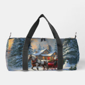 Weihnachten Ein Pferd Sleigh Santa Duffle Bag (Rückseite)