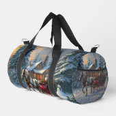 Weihnachten Ein Pferd Sleigh Santa Duffle Bag (Rechte Ecke)