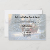 Weihnachten Ein Pferd Sleigh Santa Einladung (Rückseite)