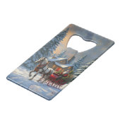 Weihnachten Ein Pferd Sleigh Santa Geldbeutel Flaschenöffner (Vorderseite Schrägansicht)