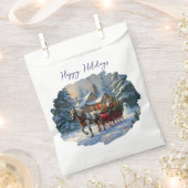 Weihnachten Ein Pferd Sleigh Santa Geschenktütchen (Ausgeschnitten)