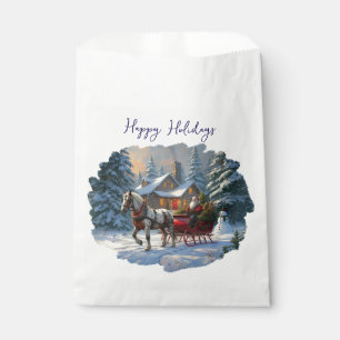 Weihnachten Ein Pferd Sleigh Santa Geschenktütchen