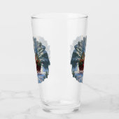 Weihnachten Ein Pferd Sleigh Santa Glas (Links)