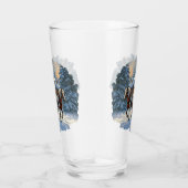 Weihnachten Ein Pferd Sleigh Santa Glas (Rechts)
