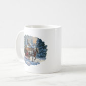 Weihnachten Ein Pferd Sleigh Santa Kaffeetasse (Vorderseite Links)