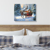 Weihnachten Ein Pferd Sleigh Santa Leinwanddruck (Insitu (Schlafzimmer))