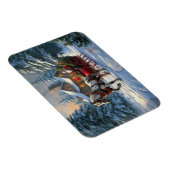Weihnachten Ein Pferd Sleigh Santa Magnet (Rechte Seite)
