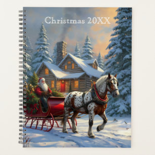 Weihnachten Ein Pferd Sleigh Santa Planer